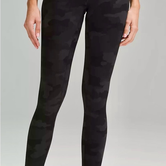 lululemon athletica Pants - Lululemon Athletica Align Black Camo Leggings 28”